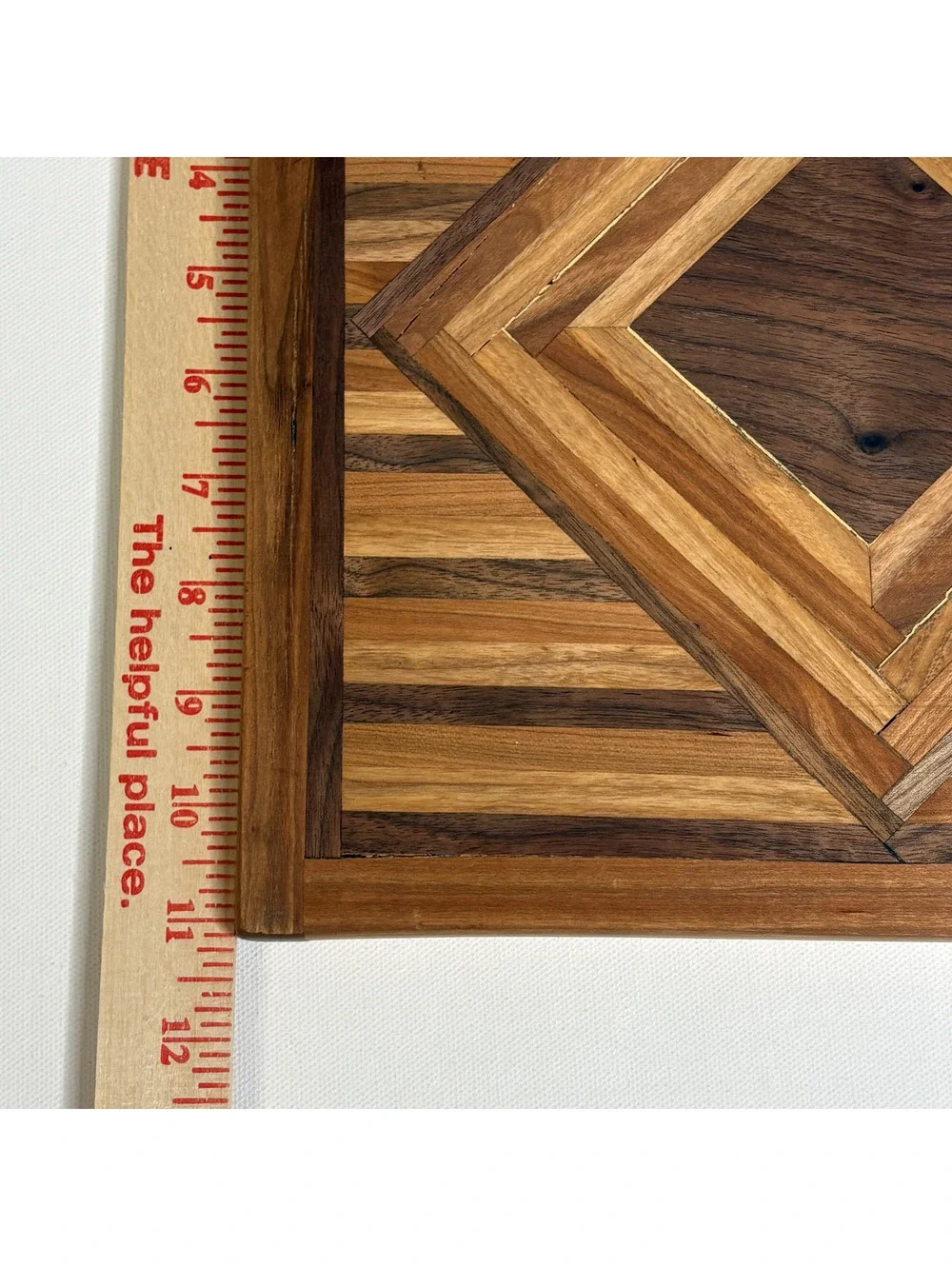 Handcrafted Carmine Antidormi Wood Inlay Geometric Charcuterie Board
